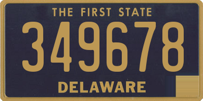 DE license plate 349678