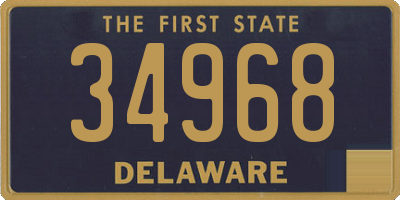 DE license plate 34968