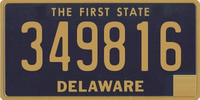 DE license plate 349816