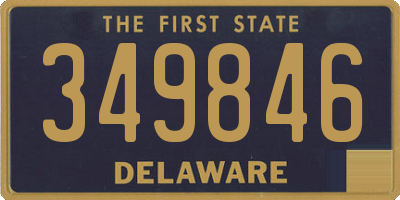 DE license plate 349846