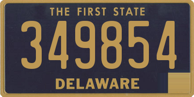 DE license plate 349854