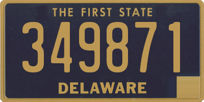 DE license plate 349871
