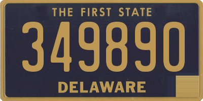 DE license plate 349890