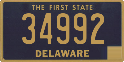 DE license plate 34992