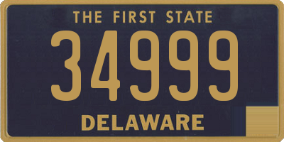 DE license plate 34999