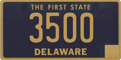 DE license plate 3500