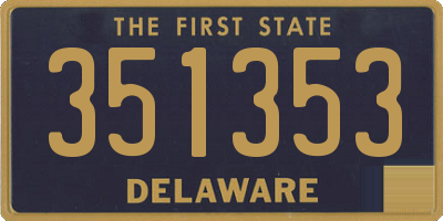 DE license plate 351353