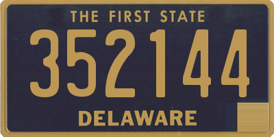 DE license plate 352144