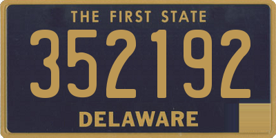 DE license plate 352192