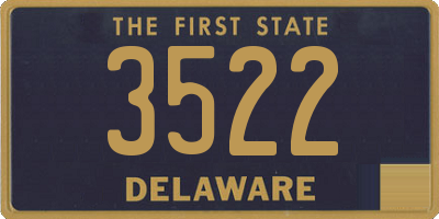 DE license plate 3522