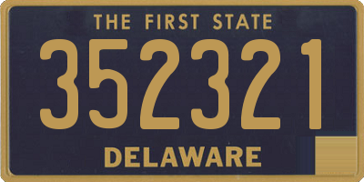 DE license plate 352321