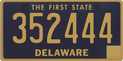 DE license plate 352444