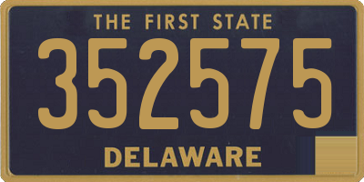 DE license plate 352575