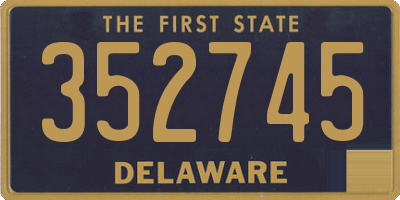 DE license plate 352745