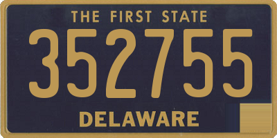 DE license plate 352755