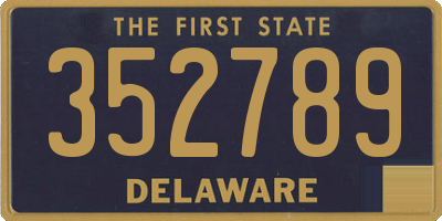 DE license plate 352789