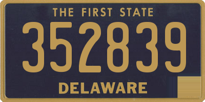 DE license plate 352839