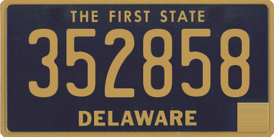 DE license plate 352858