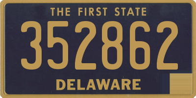 DE license plate 352862