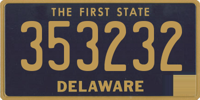 DE license plate 353232