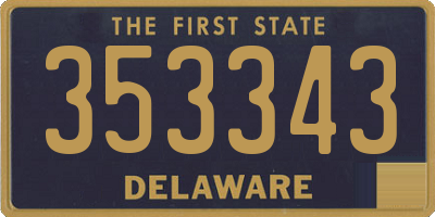 DE license plate 353343