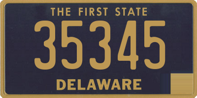 DE license plate 35345