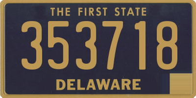 DE license plate 353718