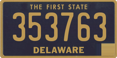 DE license plate 353763
