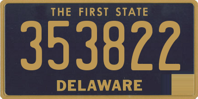 DE license plate 353822