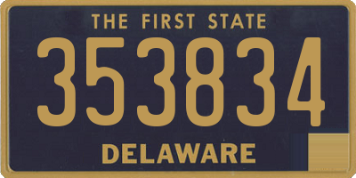 DE license plate 353834