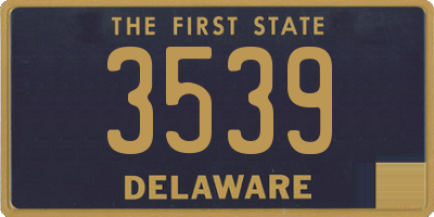 DE license plate 3539