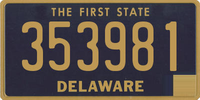 DE license plate 353981