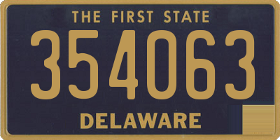 DE license plate 354063