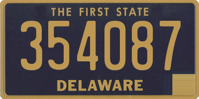 DE license plate 354087