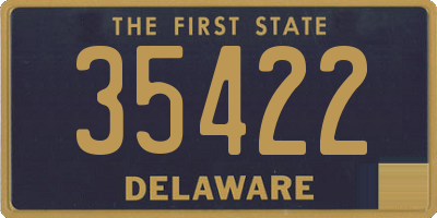 DE license plate 35422