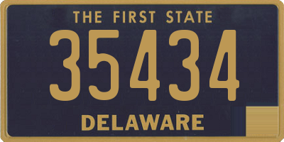 DE license plate 35434