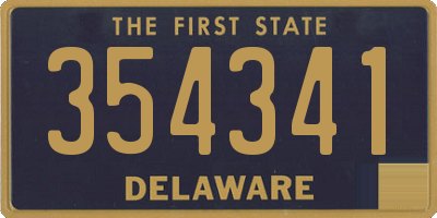 DE license plate 354341