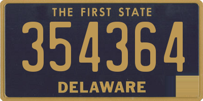 DE license plate 354364