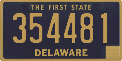 DE license plate 354481