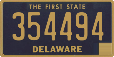 DE license plate 354494