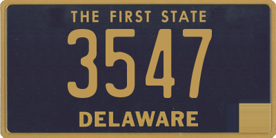 DE license plate 3547