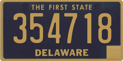 DE license plate 354718