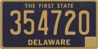 DE license plate 354720