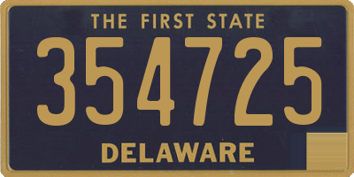 DE license plate 354725