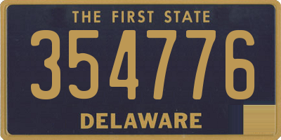 DE license plate 354776