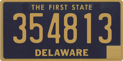 DE license plate 354813