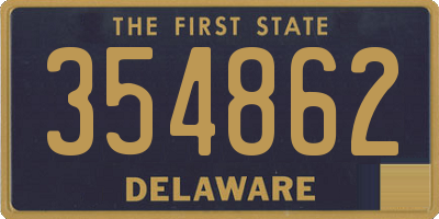 DE license plate 354862