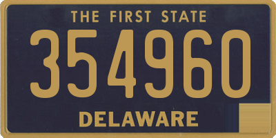 DE license plate 354960