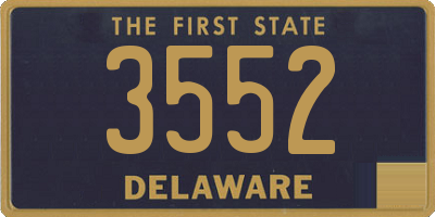 DE license plate 3552