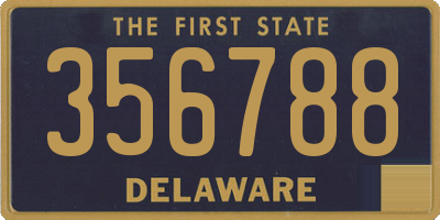 DE license plate 356788
